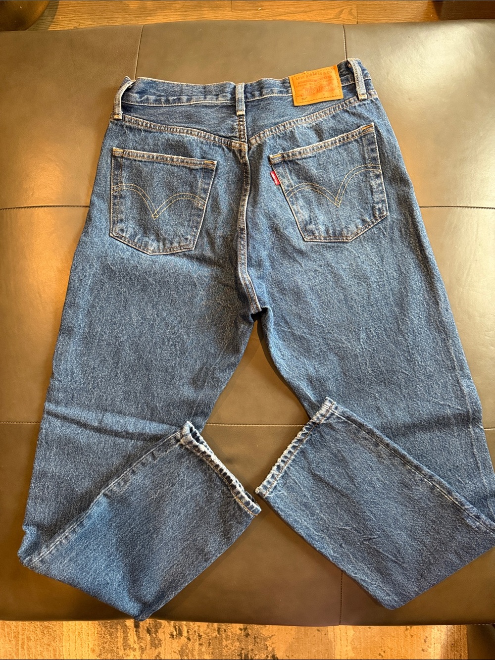 Levi's 501 Original Fit Premium Women’s Jeans Straight Leg Dark Wash 29x30 EUC - Picture 2 of 7